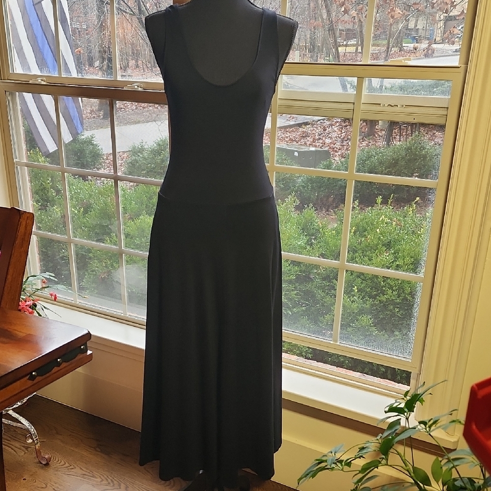 Leith Black Tank Top Style Midi Dress Size Small